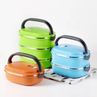 2pcs thermal lunch box stainless steel bento box vacuum bowl insulated food container school picnic box food storage container
