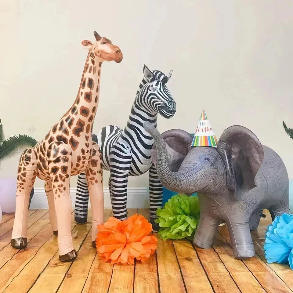 

Giant Large Inflatable Animal Balloons Giraffe Zebra Simulation Elephant Jungle Animals Safari Birthday Party Scene Decoration