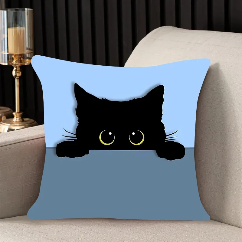 Подушка для домашнего декора с изображением милых кошек и собак чехол дивана