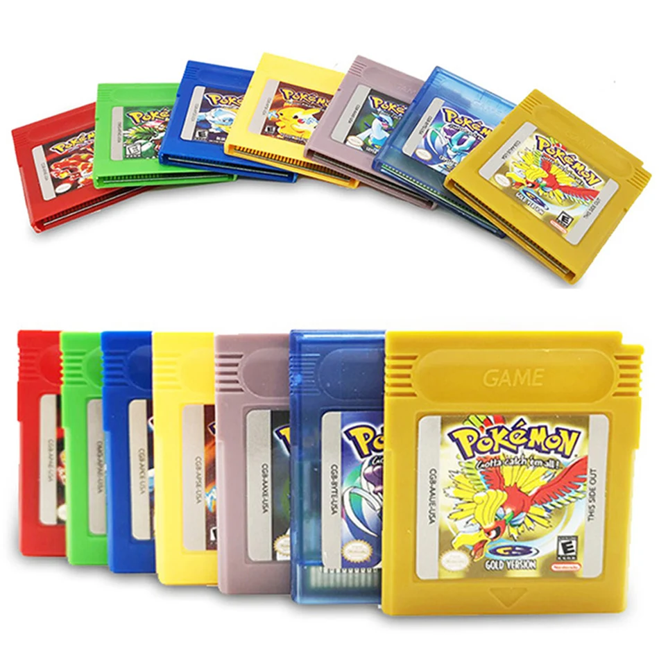 

16-битная картридж для видеоигр серии Pokemon, карта для классических игр GBC, коллекция красочных версий, английский язык