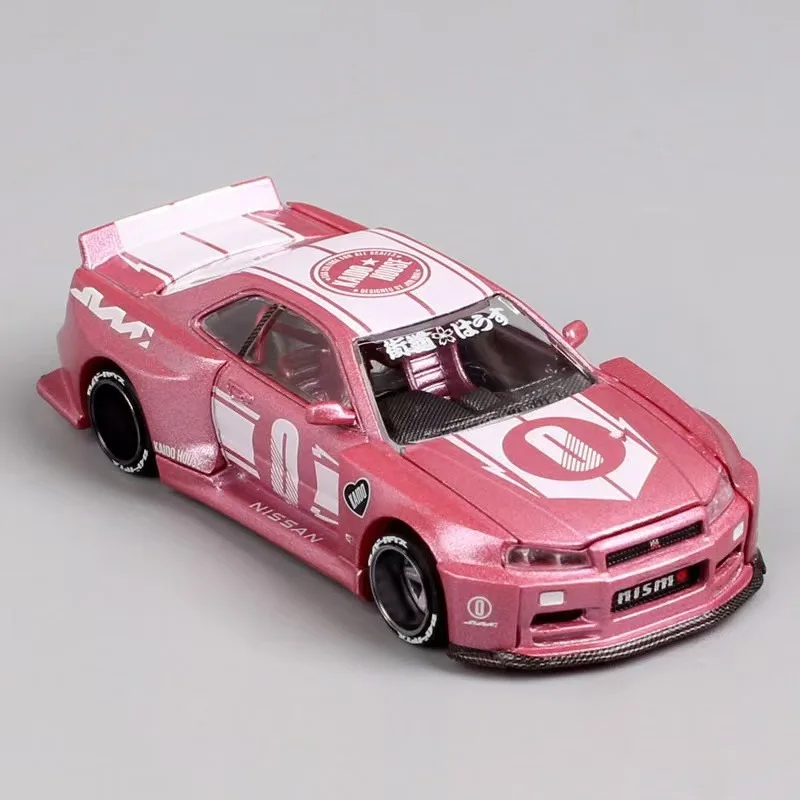 1:64 Nissan Skyline GT-R(R34) Имитационная модель из сплава Детская коллекция декоративных