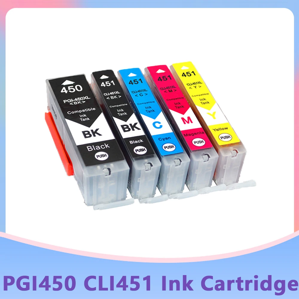 

PGI450 CLI451 Compatible Ink Cartridges PGI-450 CLI-451 For Canon pixma IP8740 IP7240 MG5540 IX6840 IX6540