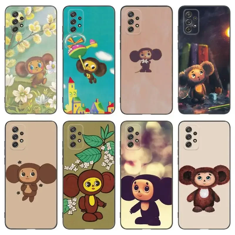 Мультяшный чехол C-Cheburashka для телефона Samsung A91 80 70 53 42 32 30 20 A50 30S 50S 21S 20S A20E черный