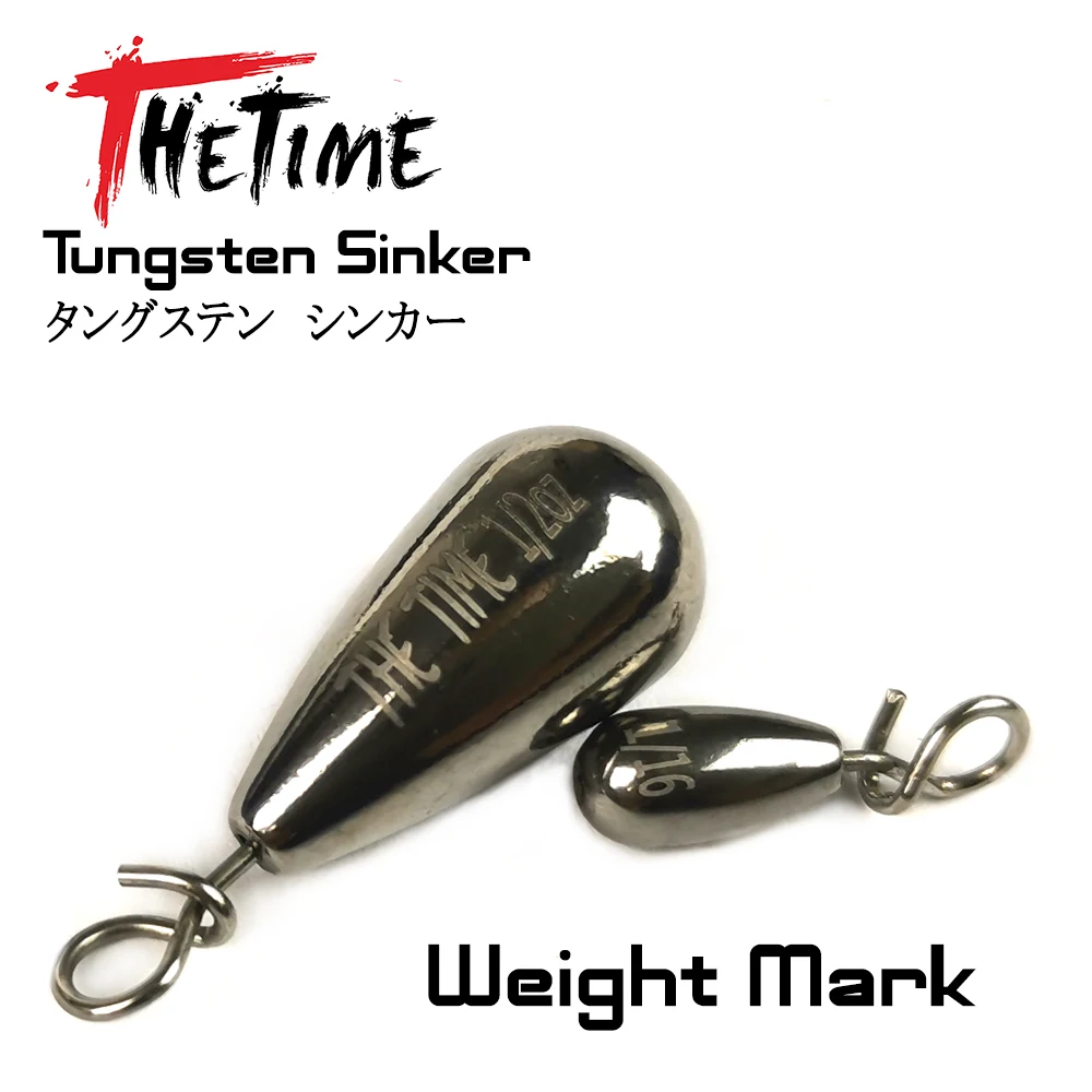 Quick Setup Drop Shape Tungsten Sinker 1/16 - 1 Oz Bass Fishing Jig Free Rig Weight 1.8-28g Lure Accessory 2