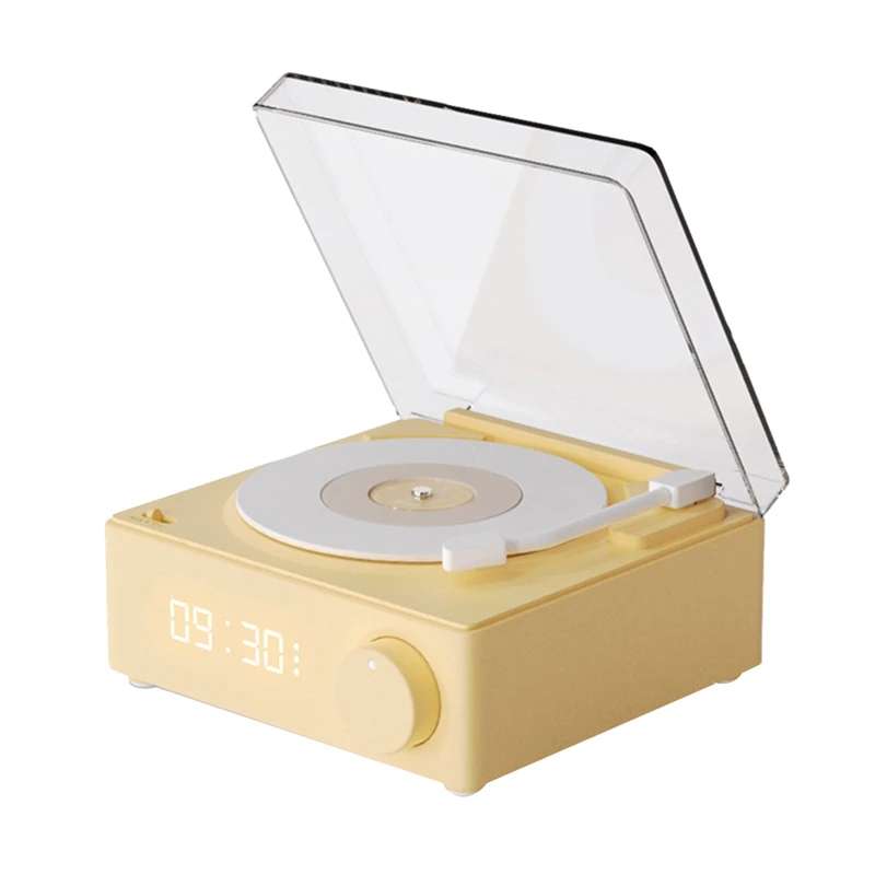 

Top Deals Multifunctional Bluetooth Speaker Alarm Clock Vinyl Record Player Desktop Sound Box For Home Living Room Bedroom