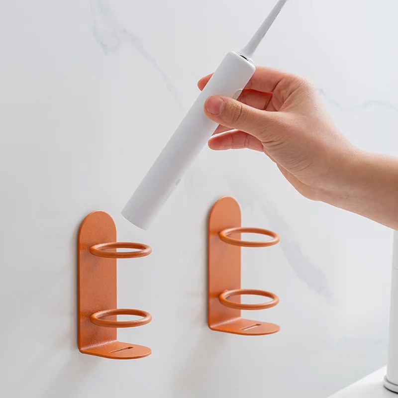 

Simple Electric Toothbrush Holder Household Wall-Mounted Bathroom Punch-Free Household Accessories Toothbrush Storage Rack