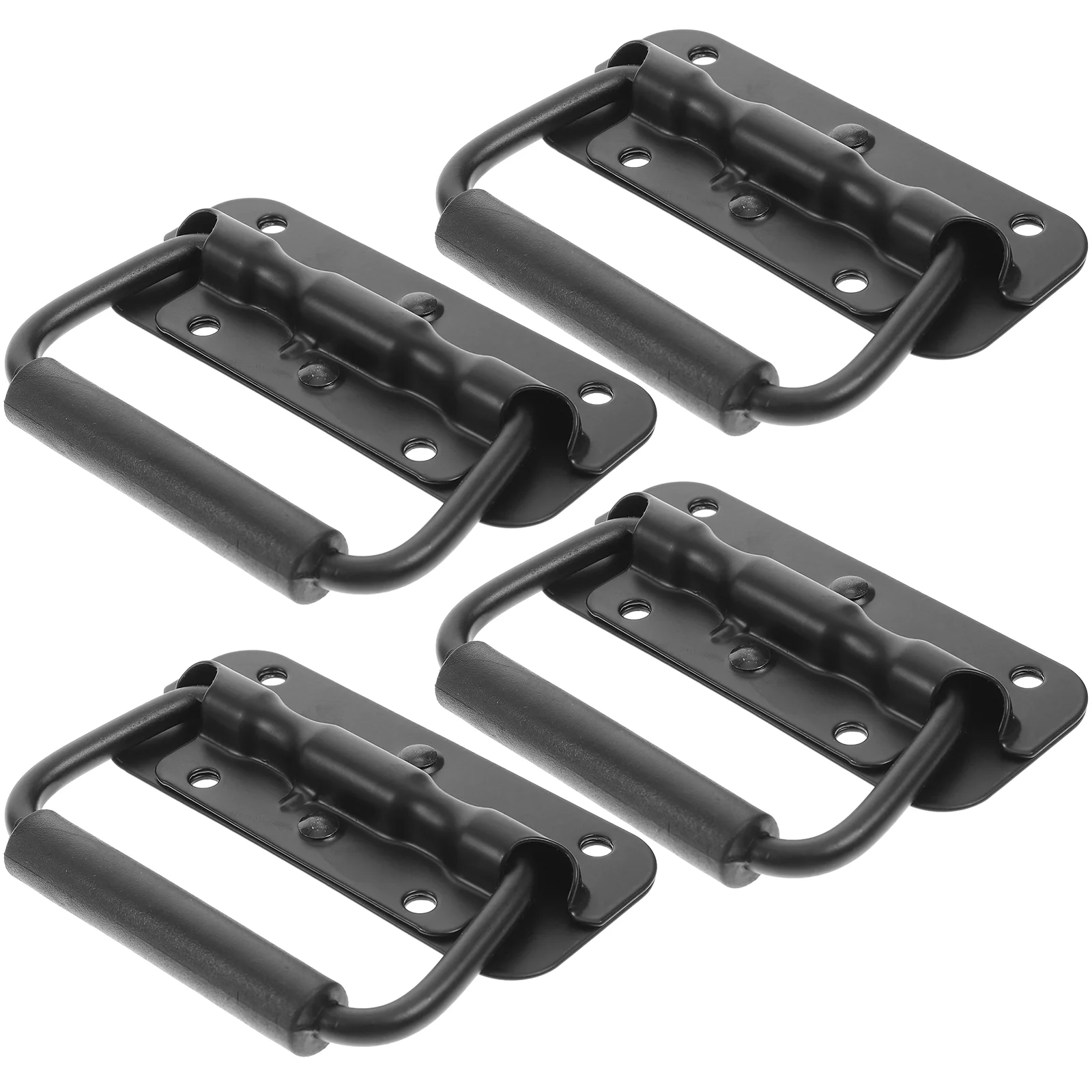 4 шт. складная ручка черные дверные ручки подъемное кольцо подпружиненный