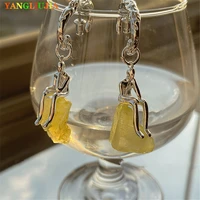 a style of art irregular natural stone crystal a variety of wear method original earrings women jewelry accessories 2022 new
