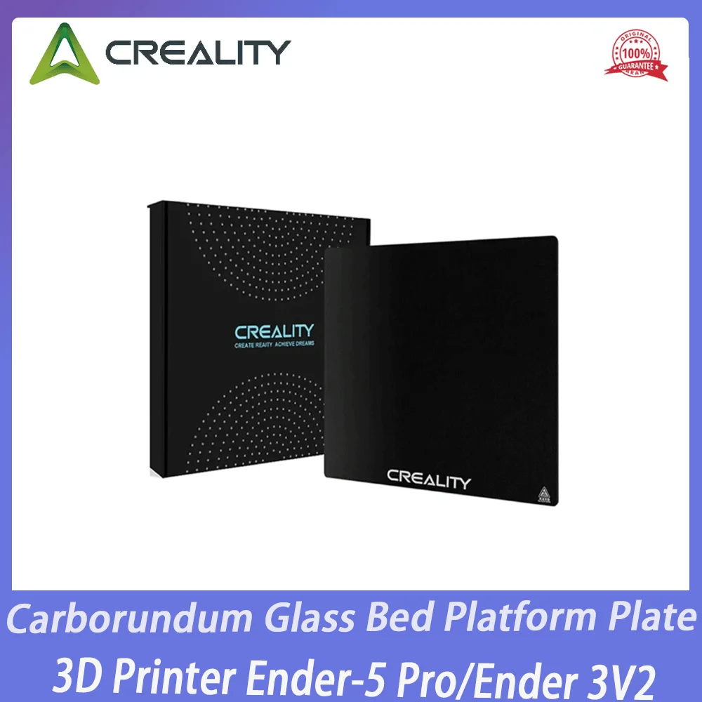 Фото Стеклянная платформа для 3D-принтера CREALITY Ender-5 Pro/Ender 3V2, 235*235*4 мм, из карборундового стекла, для Ender 3 №3
