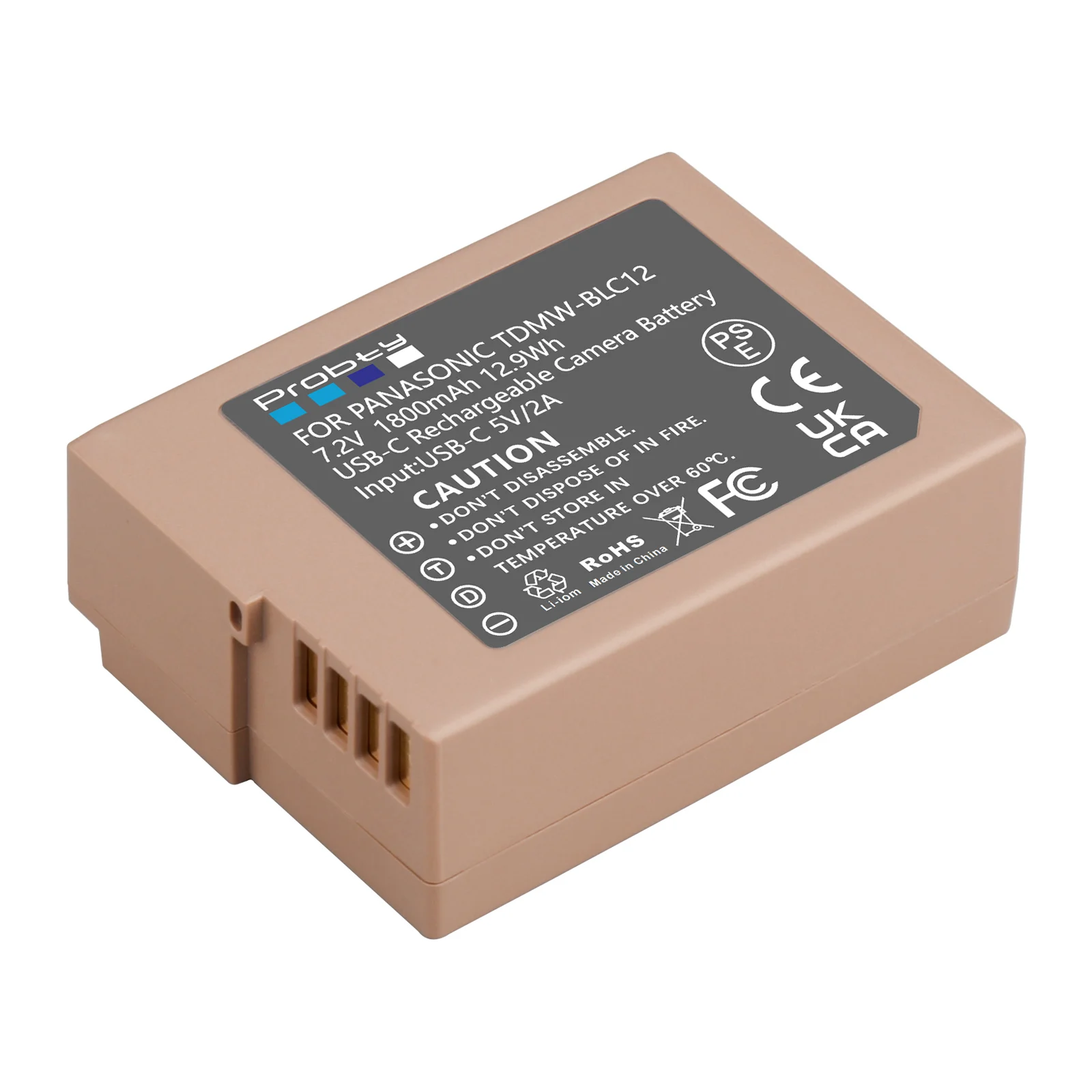 Фото DMW-BLC12 DMW-BLC12E Полнодекодический аккумулятор с входным портом Type-C для Panasonic Lumix DMC-FZ200 DMC-FZ1000 DMC-G5 G6 G7 GX8 DMC-G8 №4