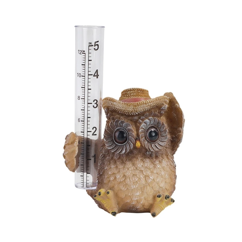

Raingauge with Tube Gardening Supply Stable Waterproof Resin Gnome Rain Gauge