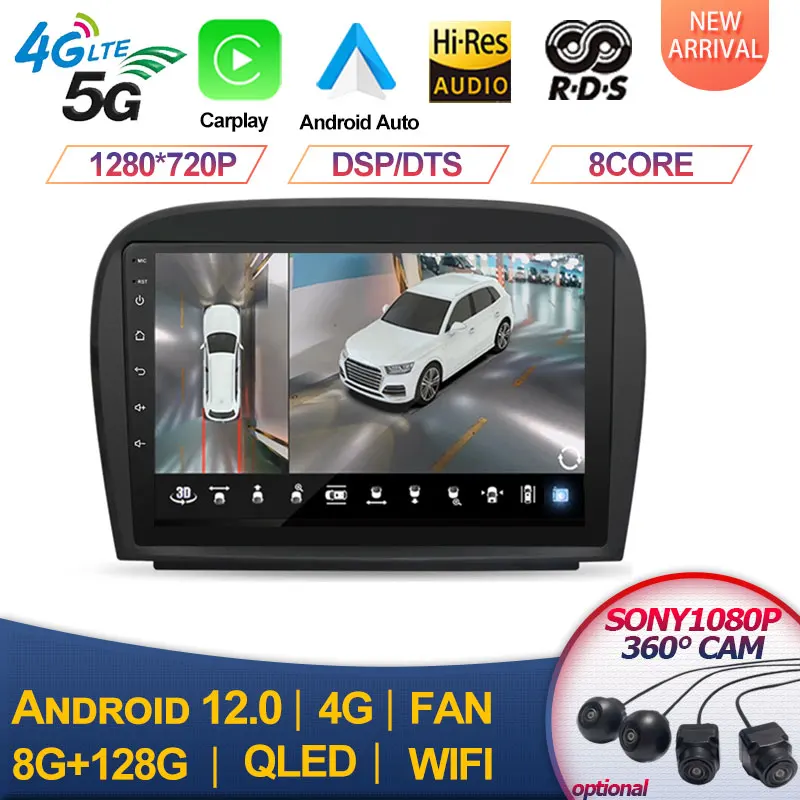

Для Mercedes SL R230 SL350 SL500 SL55 SL600 SL65 2001-2007 Android IPS 9 дюймов