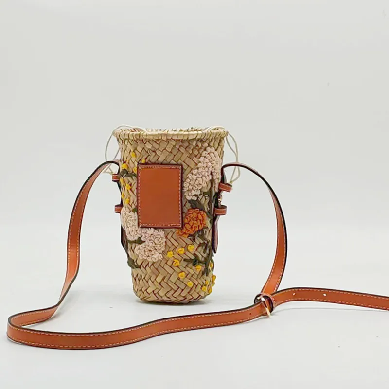 

Natural Grass Woven Bag for Women Top-Handle Messenger Shoulder Crossbody Mobile Phone Bag Ladies Designer Fashionable Purses