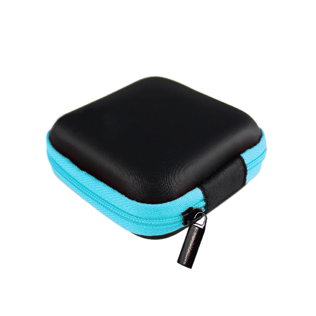 

Fashion Pocket Pu Multi-Function Cosmetic Bag Passport Portable Case for Headphones Case Mini Zippered Round Storage Hard Bag