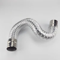 1m1 5m length duct ventilation fume hot air steam exhaust pipe various flexible 5cm 9cm diameter exhaust flexible pipe fittings