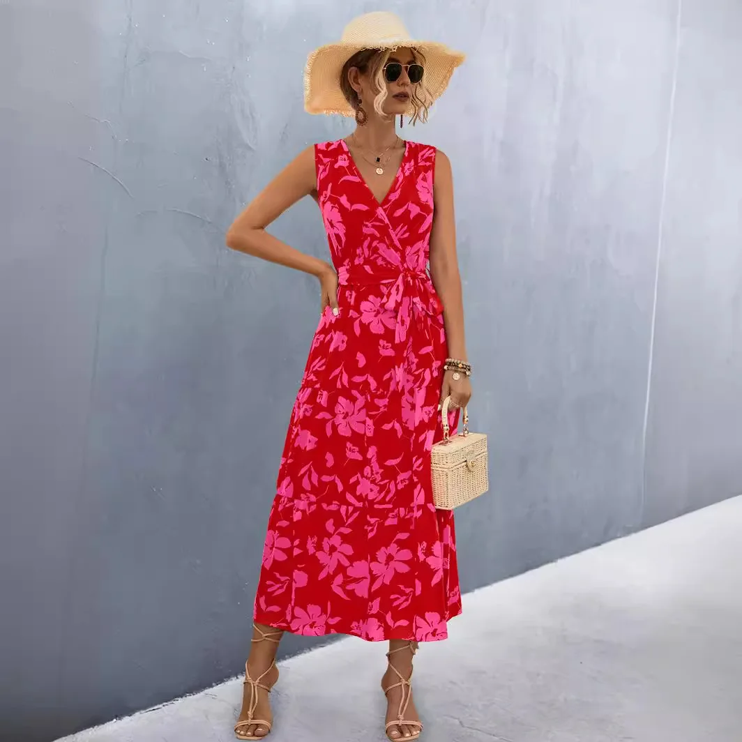 Элегантные женские длинные платья новое летнее платье с цветочным принтом Abiti Al