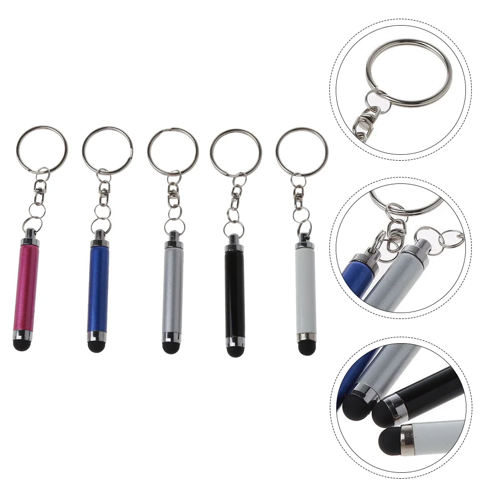 

5pcs Keychain Stylus Pens Capacitive Touch Screen Styluses (Assorted Color)