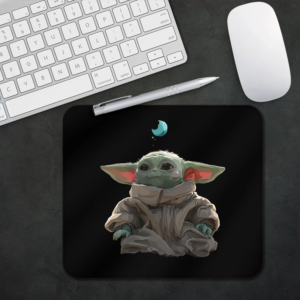 

Star Wars Mandalorian Baby Yoda Design Pattern Game mousepad Small Pads Rubber Mouse Mat MousePad Desk Gaming Mousepad Cup Mat