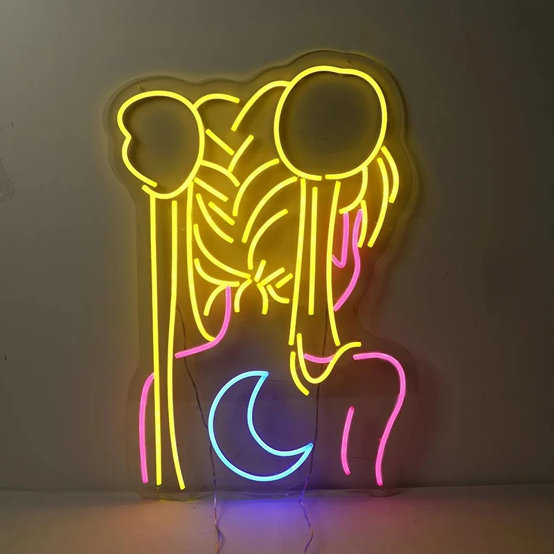 

Custom Anime Neon Sign Sailor01 Moon Neon Signs Anime LED Night Wall Decor Bedroom Game Room Decoration Personalized Gift