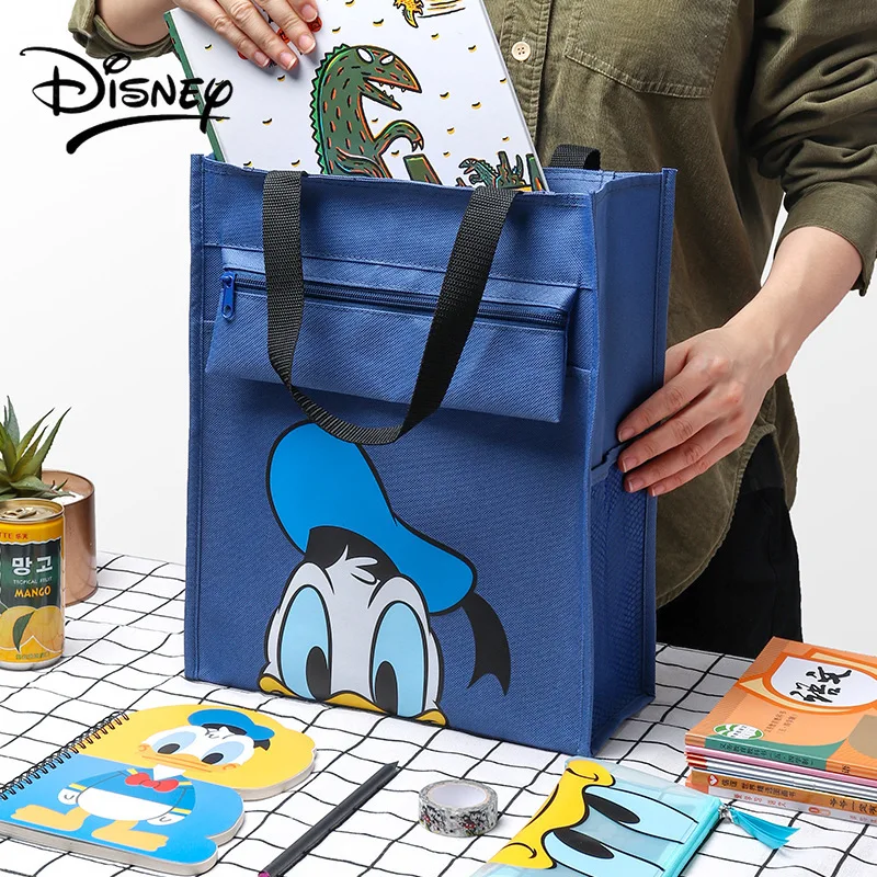 Disney Student Handbag Book Bag Document Bag Canvas Art Tutorial Supplementary Bag Fashion New Style Hand Bag