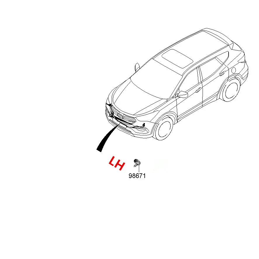 

98671-2W500 98672-2W500 колпачок омывателя передней фары для 2015 2016 2017 Hyundai Grand Santa Fe DM 986712W500 986722W500