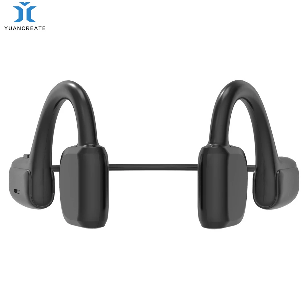 

YUANCREATE Wireless Sports Bluetooth Earphone Ear Hook Air Bone Conduction Headphones 3D Bilateral Stereo Waterproof Earphones