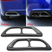 rear cylinder exhaust pipe cover for honda accord 10th gen 2018 2019 2020 2021 molding overlay trims sticker carbon fiber look
