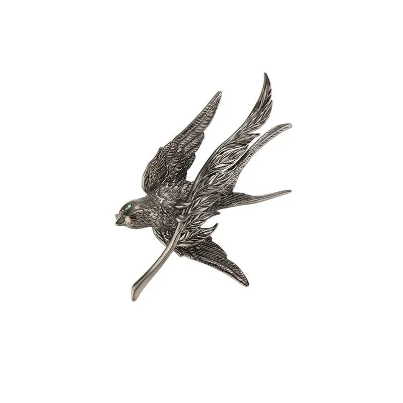 

Flying Swallows Carrying Spring Suit Brooch for Men with Personality Niche Design High-end Business Style Fashion Accessories