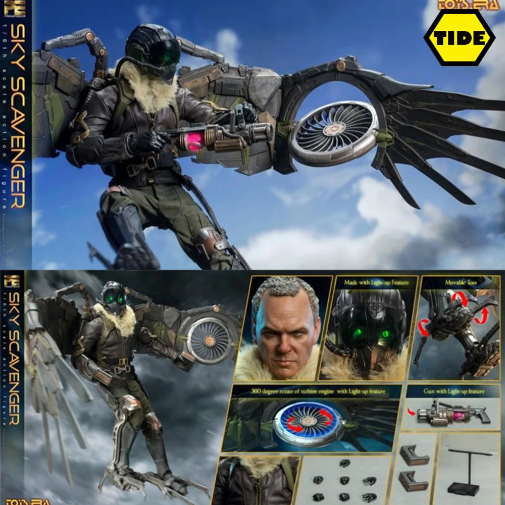

TOYS ERA PE011 1/6 Sky Scavenger Figure with Big Wings Model 12'' Male Soldier Action Figure Body Doll Full Set Hobby Collection