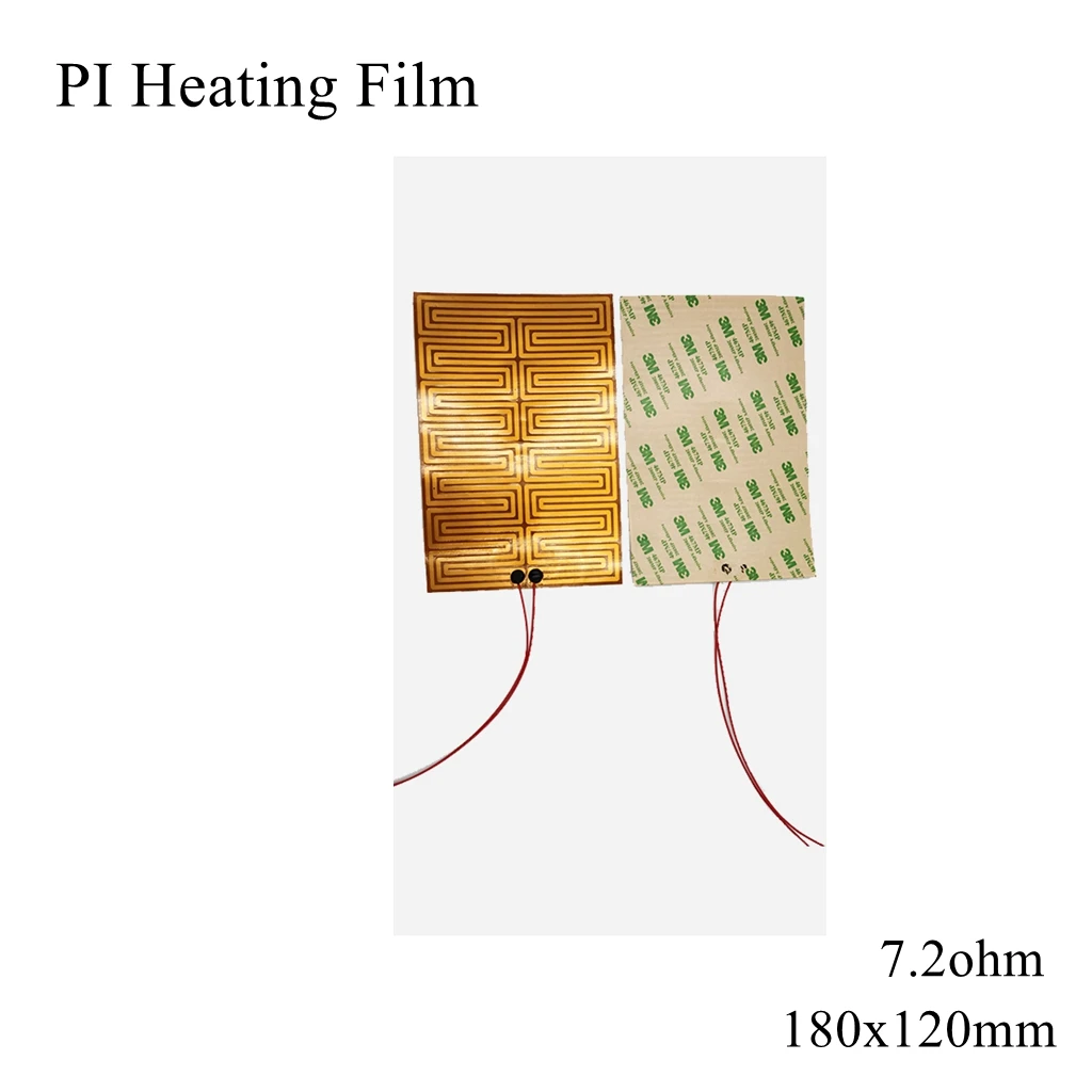 

180x120mm 5V 12V 24V 110V 220V PI Heating Film Polyimide Adhesive Electric Heater Plate Panel Pad Mat Fuel Foil Oil Engine Tank