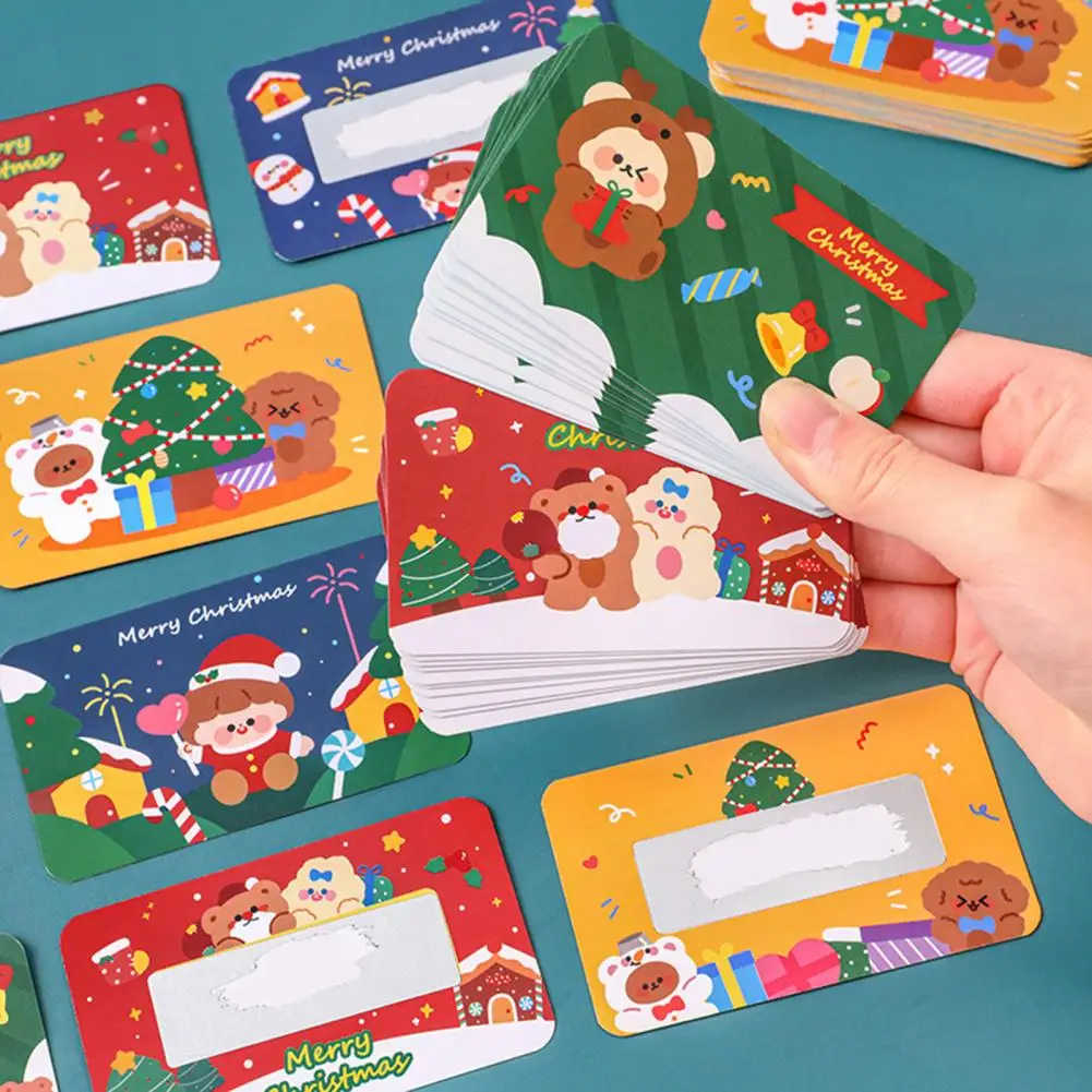 

Привлекательный 1 набор, отличный рождественский подарок, набор игровых карт для вечерние с царапинами, практичная Рождественская этикетка...