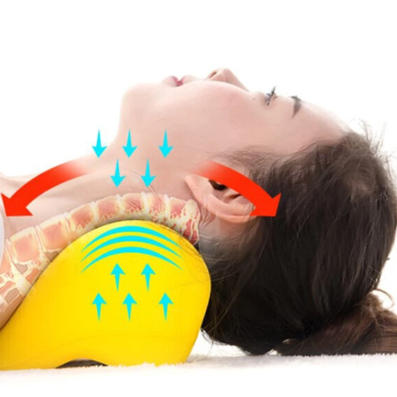 

Neck Massage Pillow Neck Shoulder Cervical Chiropractic Traction Device Massage Pillow for Pain Relief Body Neck Massager