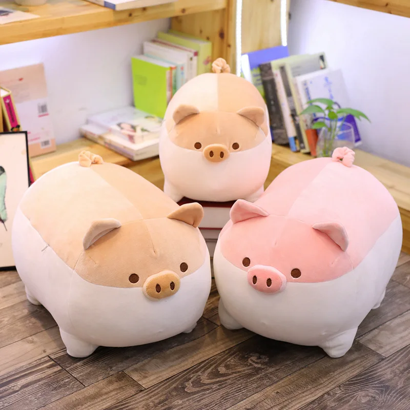 

New 40/50cm Cute Fat Pig Dog Plush Toy Stuffed Soft Animal Pink Pillow/cushion Christmas Gift for Kids Kawaii Valentine Present