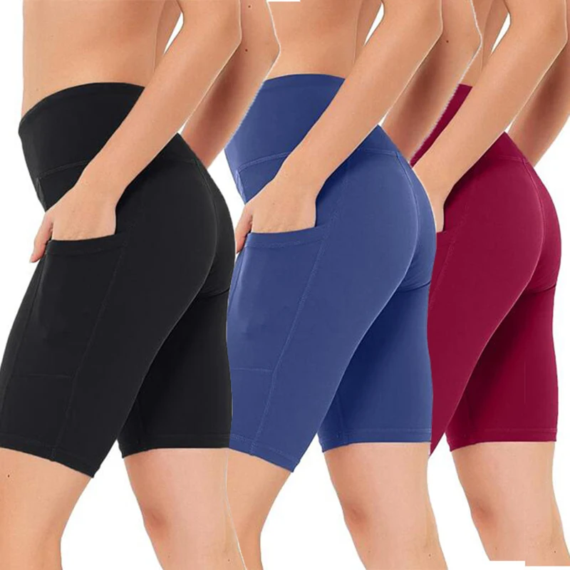 Summer Outdoor Seamless High Waist Yoga Shorts Gym Quick Dry Running Cycling Pants Breathable Hip-Lifting Sports Shorts Wome