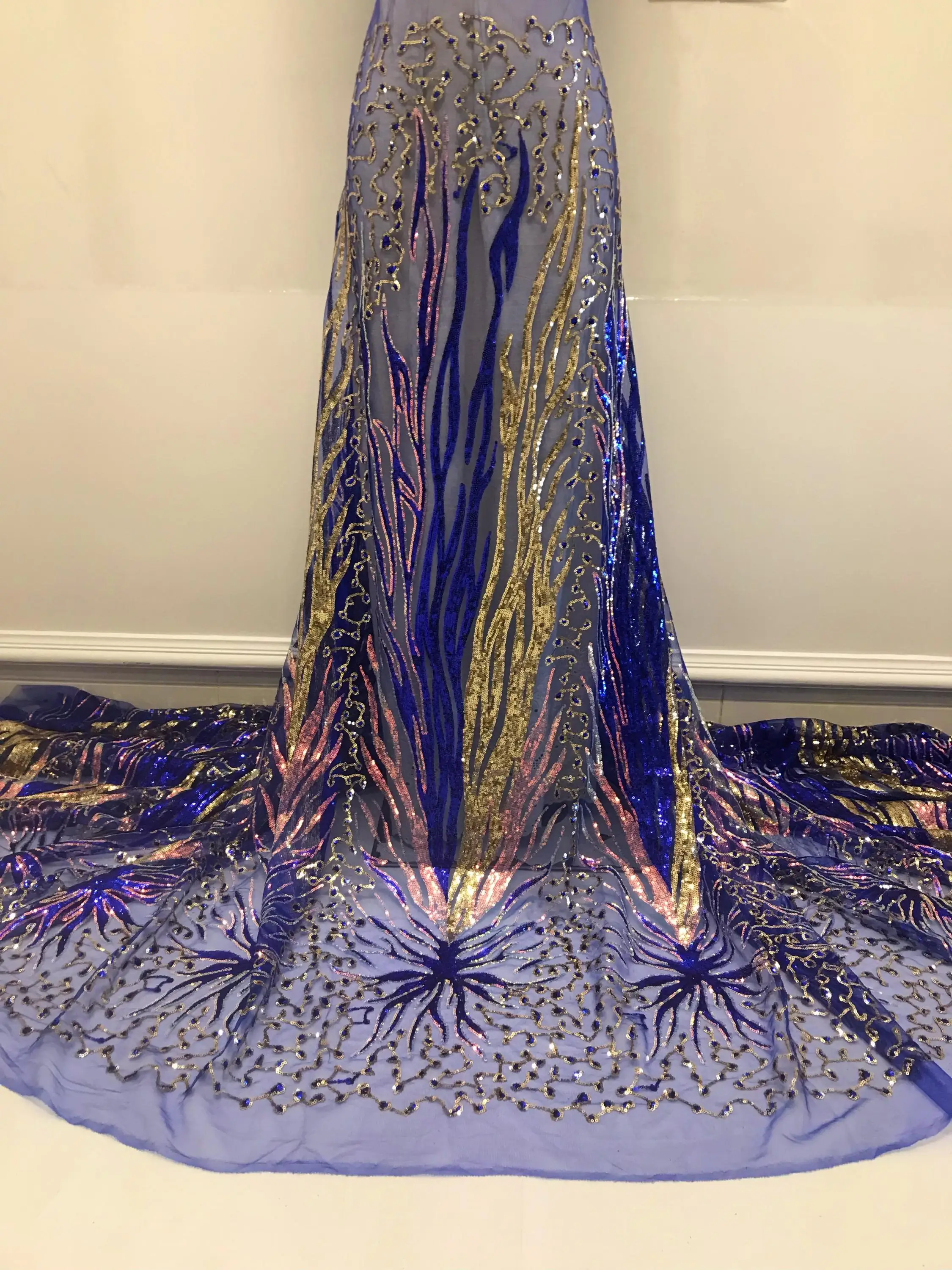 

Роскошная африканская Кружевная Ткань 5 ярдов 2022 высококачественные блестки сетка вышивка нигерийский Свадебный Материал французская Тюлевая кружевная ткань