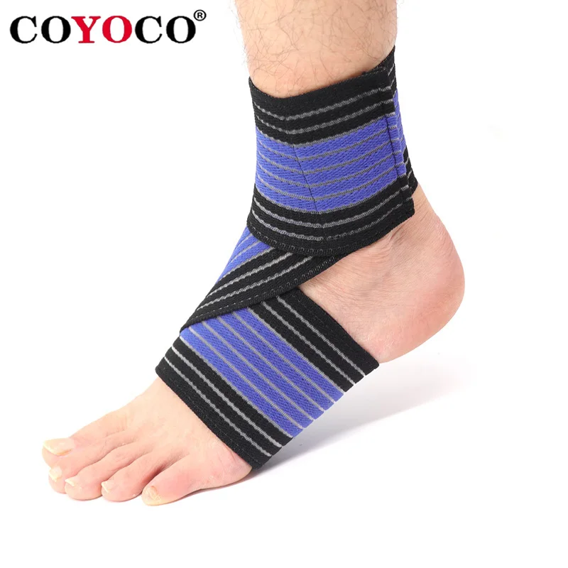 1 шт. нейлоновый бандаж для поддержки голеностопа, регулируемый эластичный бандаж COYOCO, профессиональная спортивная защита для ног для волейбола
