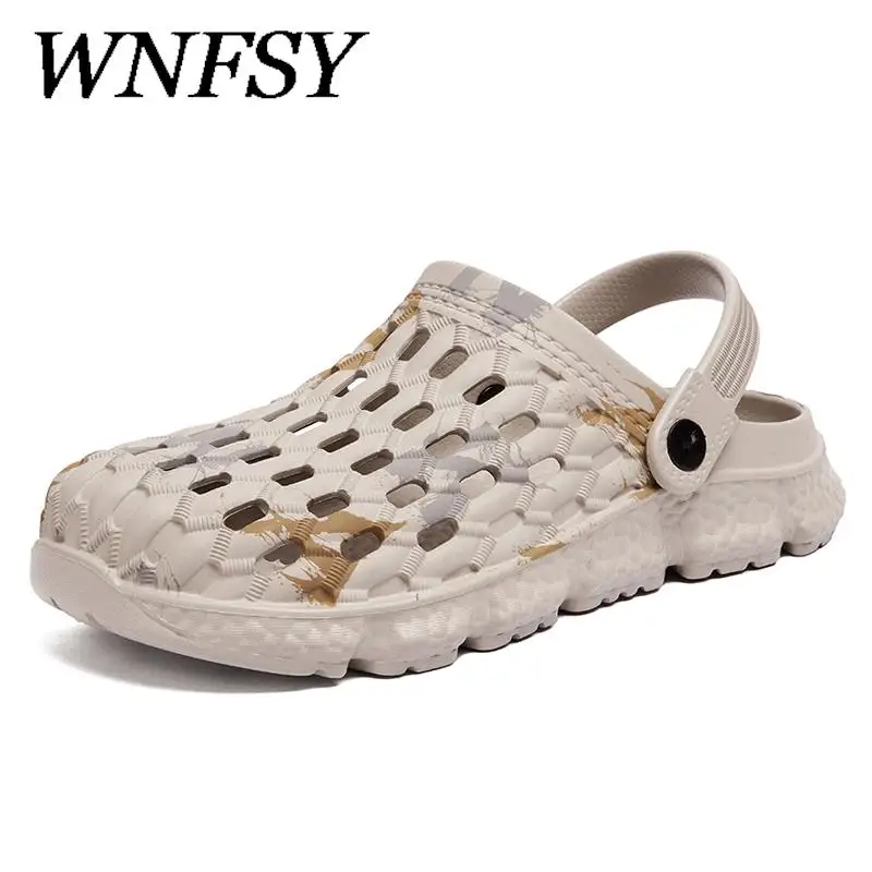 

Men Sandals Clogs Rubber Summer Beach Shoes Garden Shoes Clog Breathable Outdoor Fashion Casual Sandalias Playa China Size 40~47