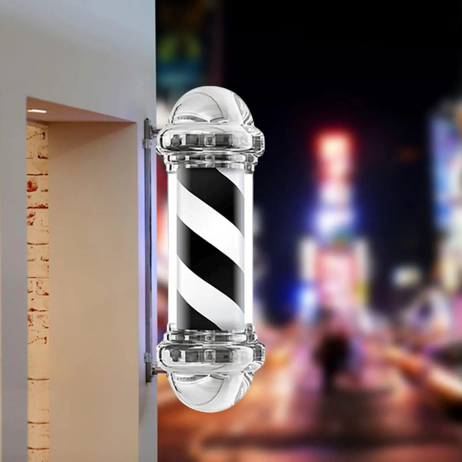 Парикмахерский столб с черно-белыми полосками экономит энергию настенный