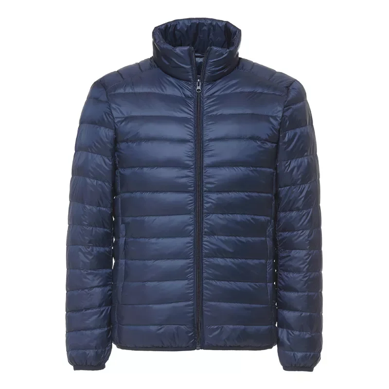 New2022 Wang Men's Duck Down Jacket 2019 New Autumn Winter Men Fashion Casual Light Collar Coat Brand Clothes Black Red Navy