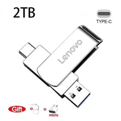 Lenovo 64TB USB 3.0 Флэш-накопитель Металлический 16TB Pen Drive 2TB Водонепроницаемый высокоскоростной флэш-диск Мини-накопитель 2TB U Disk Pen Driv