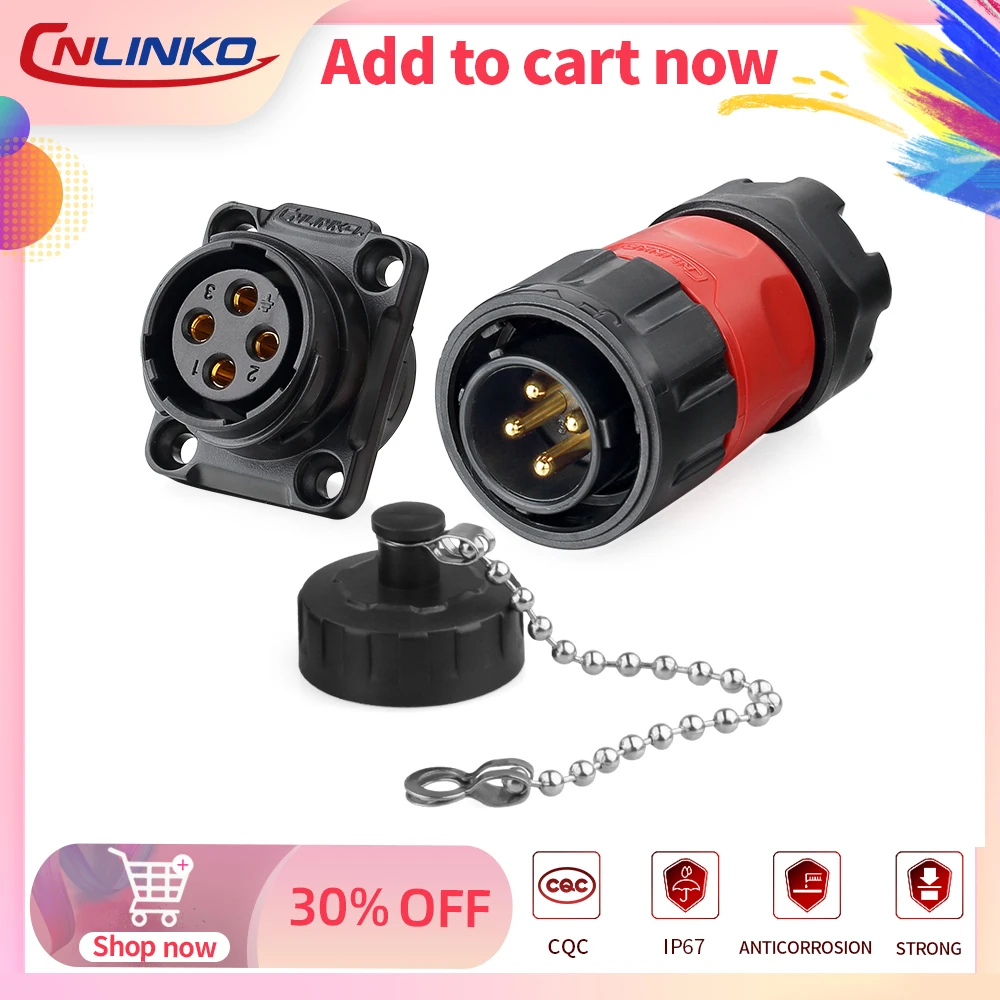 

CNLINKO YM20 папа гнездовой кабельный разъем 2/3/4/5/7/9/12 Pin пластиковый панельный припой провод IP67 Водонепроницаемый Электрический разъем