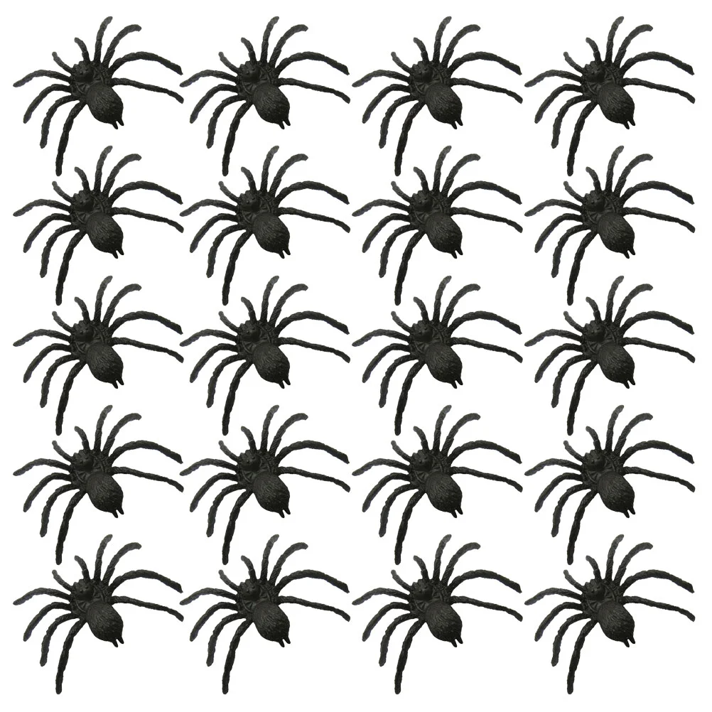 

20pcs Fake Spiders Plastic Spiders Props Tricky Spiders Models Party Favors