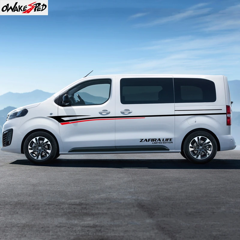 1 компл. Наклейка на талию гоночного автомобиля для Opel Zafira Life MPV Ограниченная