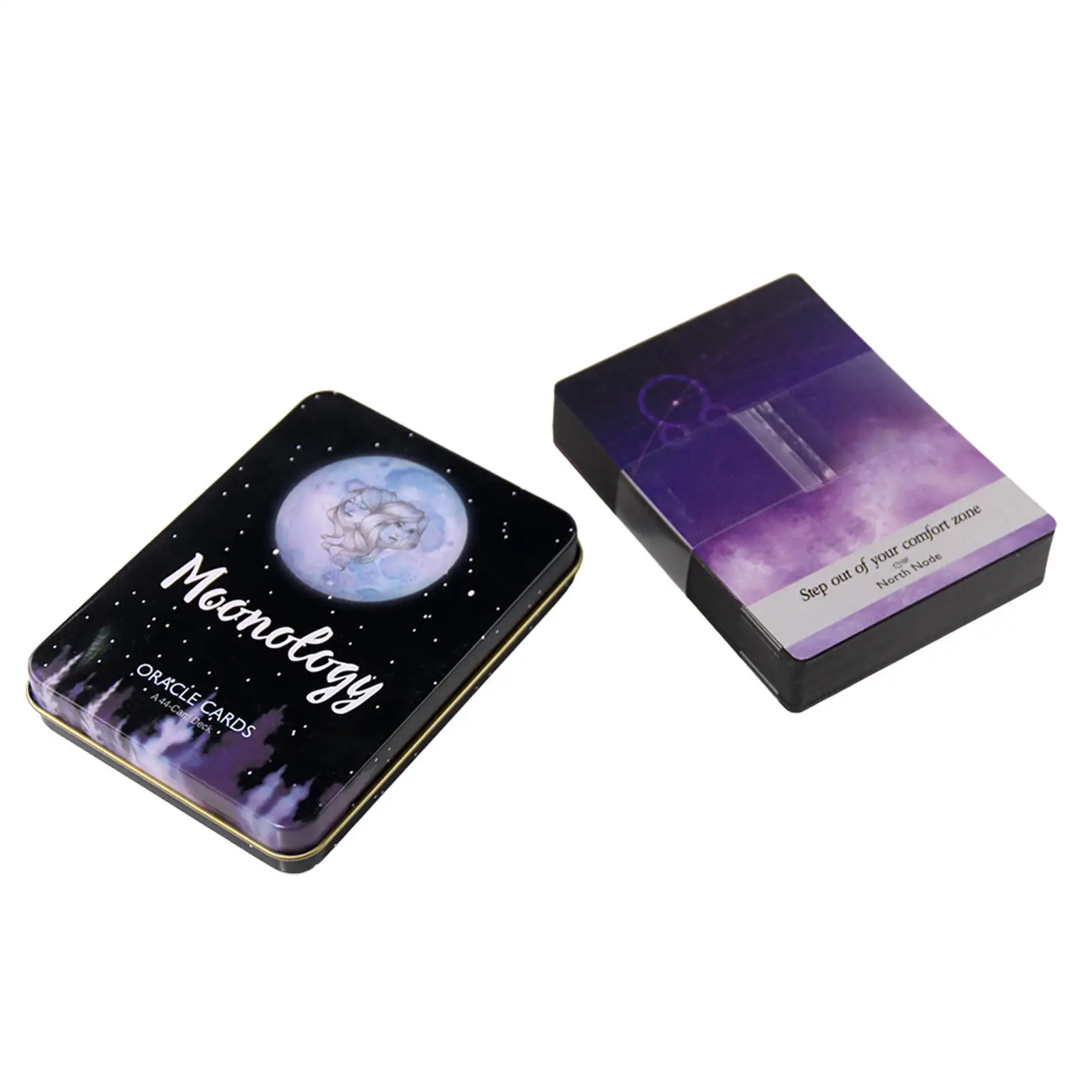 

44 Moonology Oracle Cards Tarot Casual Board Game Cards In Iron Box English Version With Pdf Instructions High-Quality