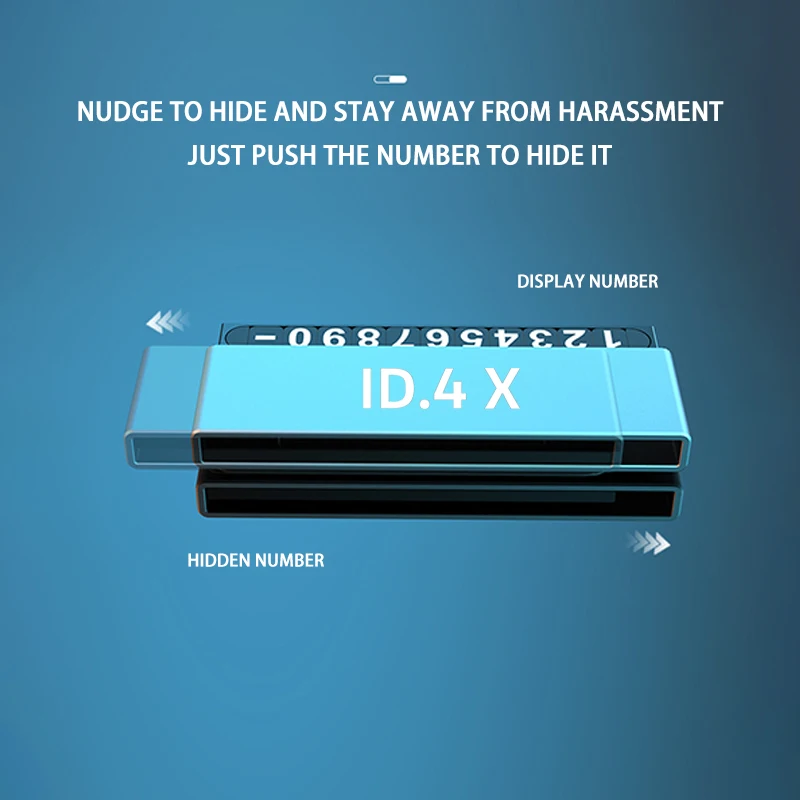 Автомобильная металлическая табличка с номером для временной парковки VW ID4 Crozz ID4X