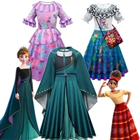 disney encanto robe isabela cosplay costume for girl mirabel dolores princess dress baby fancy birthday carnival party clothing