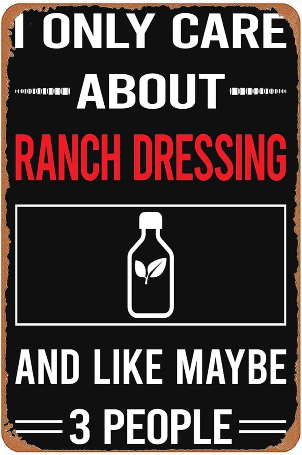 Забавный 3-х человек Rnch Dressng Metl Sgns Vntge Br Grden Broom Mn Cve Prty Ktchen Gft 8x12 дюймов