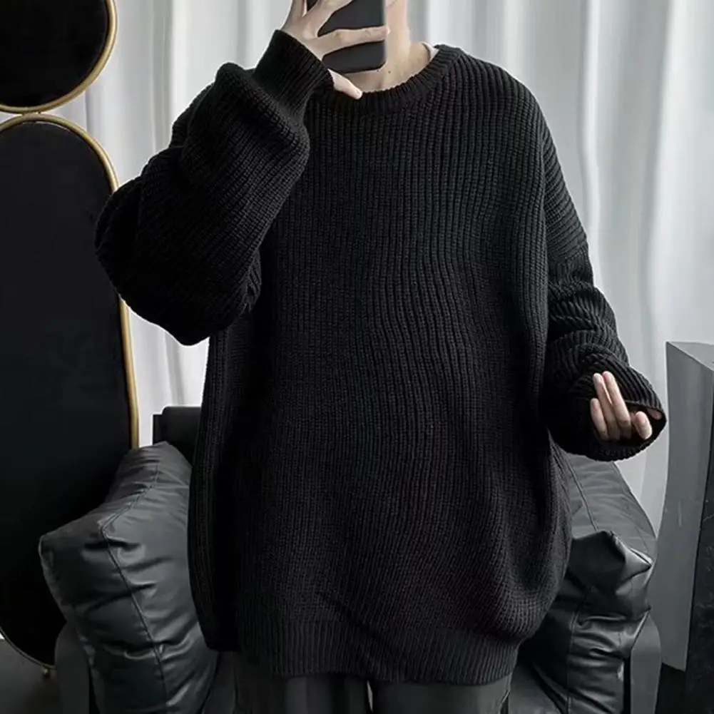 

Fabulous Male Sweater Warm Young Anti-shrink Casual Fall Sweater Men Sweater O Neck