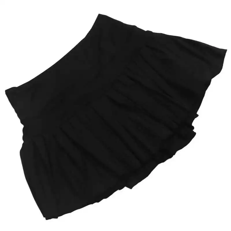 

Tennis Pleated Skirt Soft Fashionable Sports Skirt Breathable Black with Pockets for Yoga