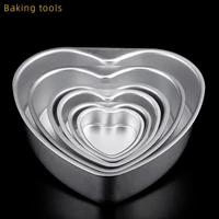 34567810 inch heart shaped cake pan solid bottom aluminum alloy chocolate cake pan silver tin baking mold mould
